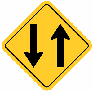 Two-Way trafic ahead